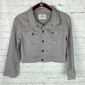 Papaya Gray Cropped Button Up Jacket Size Medium